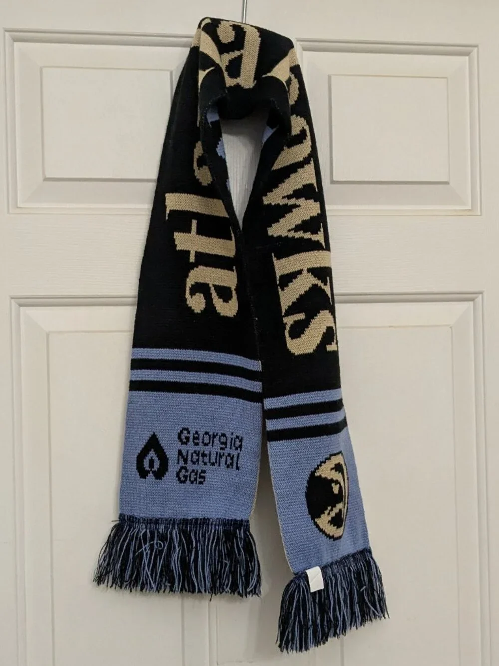 Atlanta Hawks NBA Basketball Soccer Scarf SGA Black Blue Georgia Natural Gas